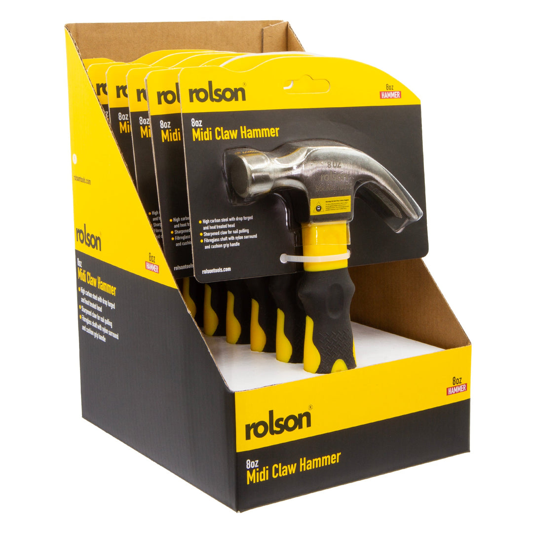 8oz Midi Claw Hammer by Rolson Tools