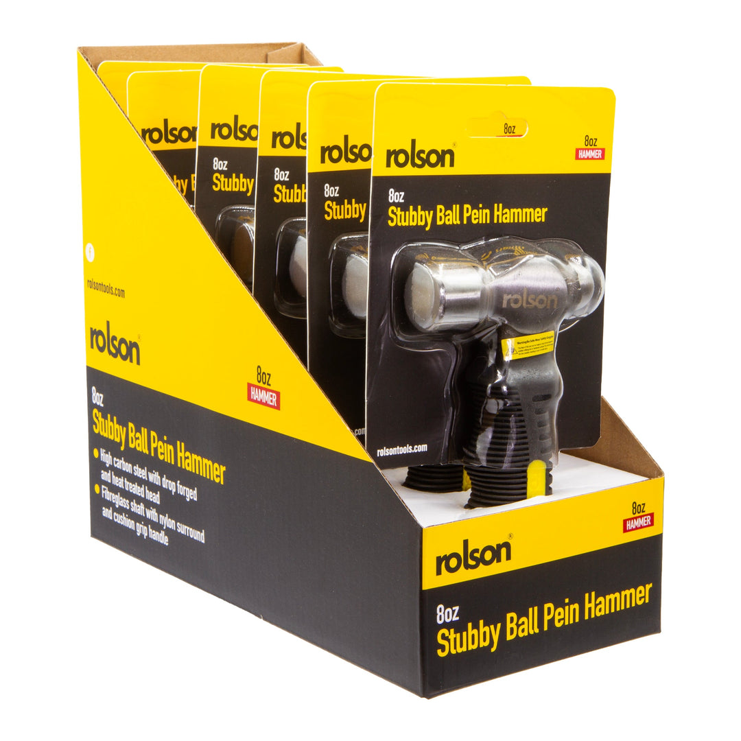 8oz Stubby Ball Pein Hammer by Rolson Tools