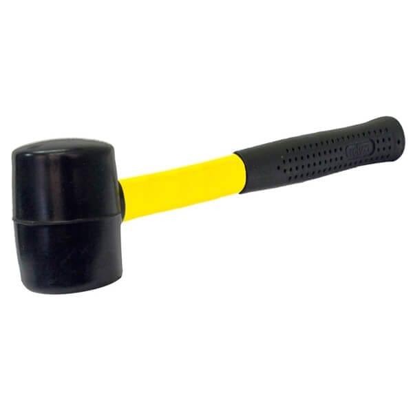 32oz Rubber Mallet Fibreglass Shaft by Rolson Tools