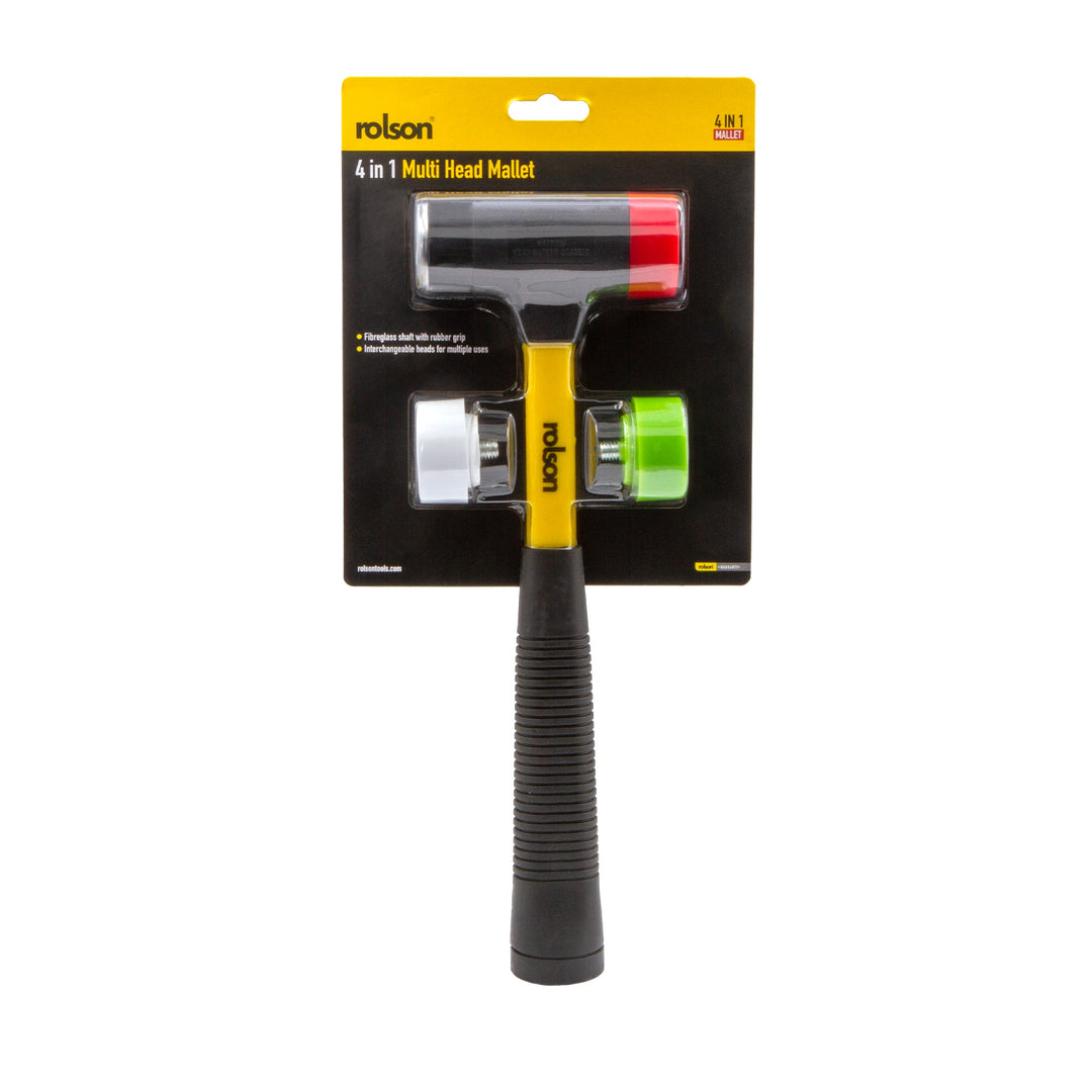 4 in 1 Multi Head Mallet by Rolson Tools
