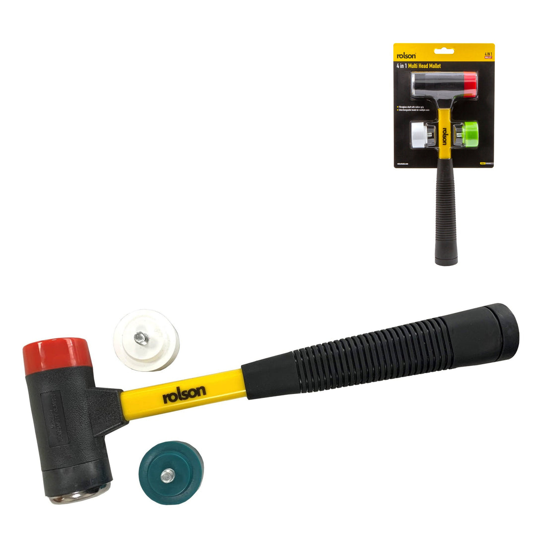 4 in 1 Multi Head Mallet by Rolson Tools