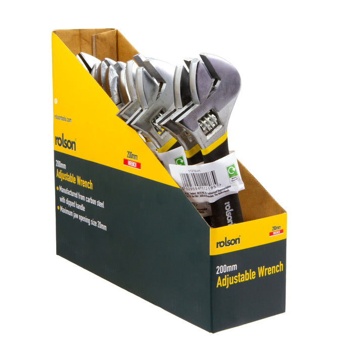 200mm Adjustable Wrench (CDU) by Rolson Tools
