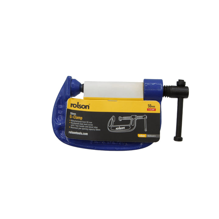 50mm Fine Thread G Clamp by Rolson Tools