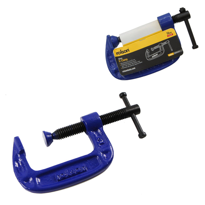 50mm Fine Thread G Clamp by Rolson Tools