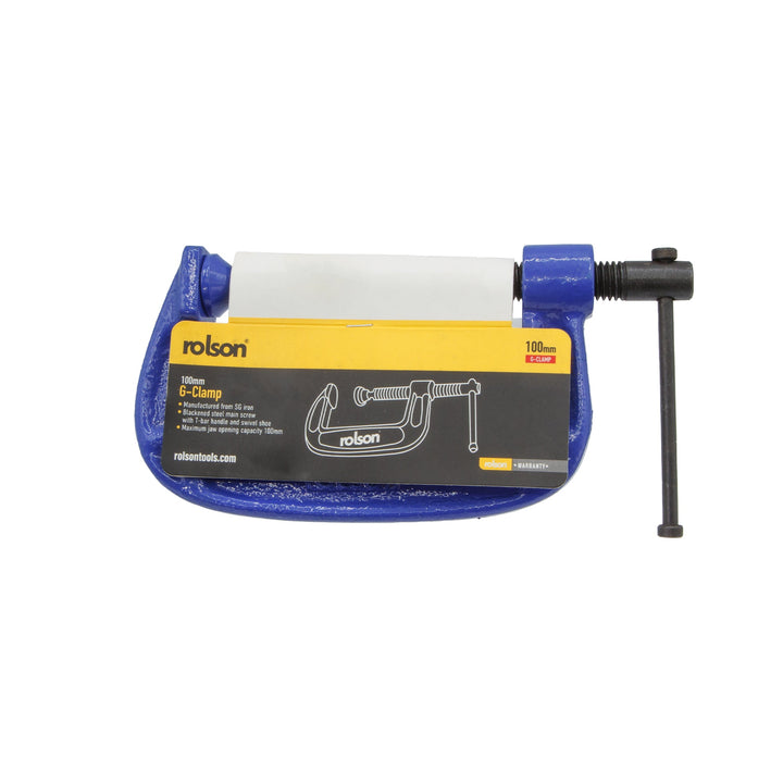 100mm Fine Thread G Clamp by Rolson Tools