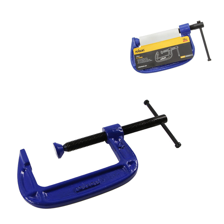 100mm Fine Thread G Clamp by Rolson Tools