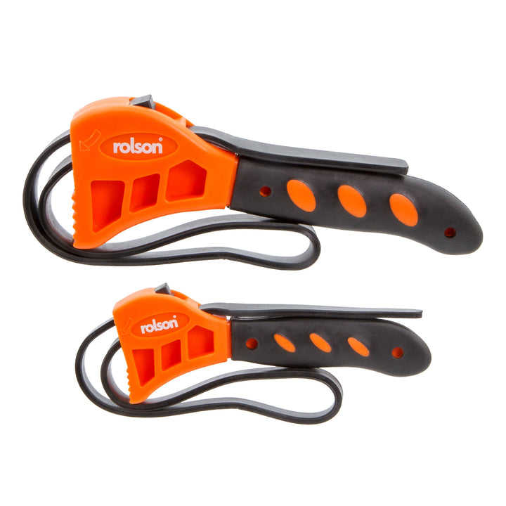 2 Piece Multi-Function Strap Wrench Set by Rolson Tools