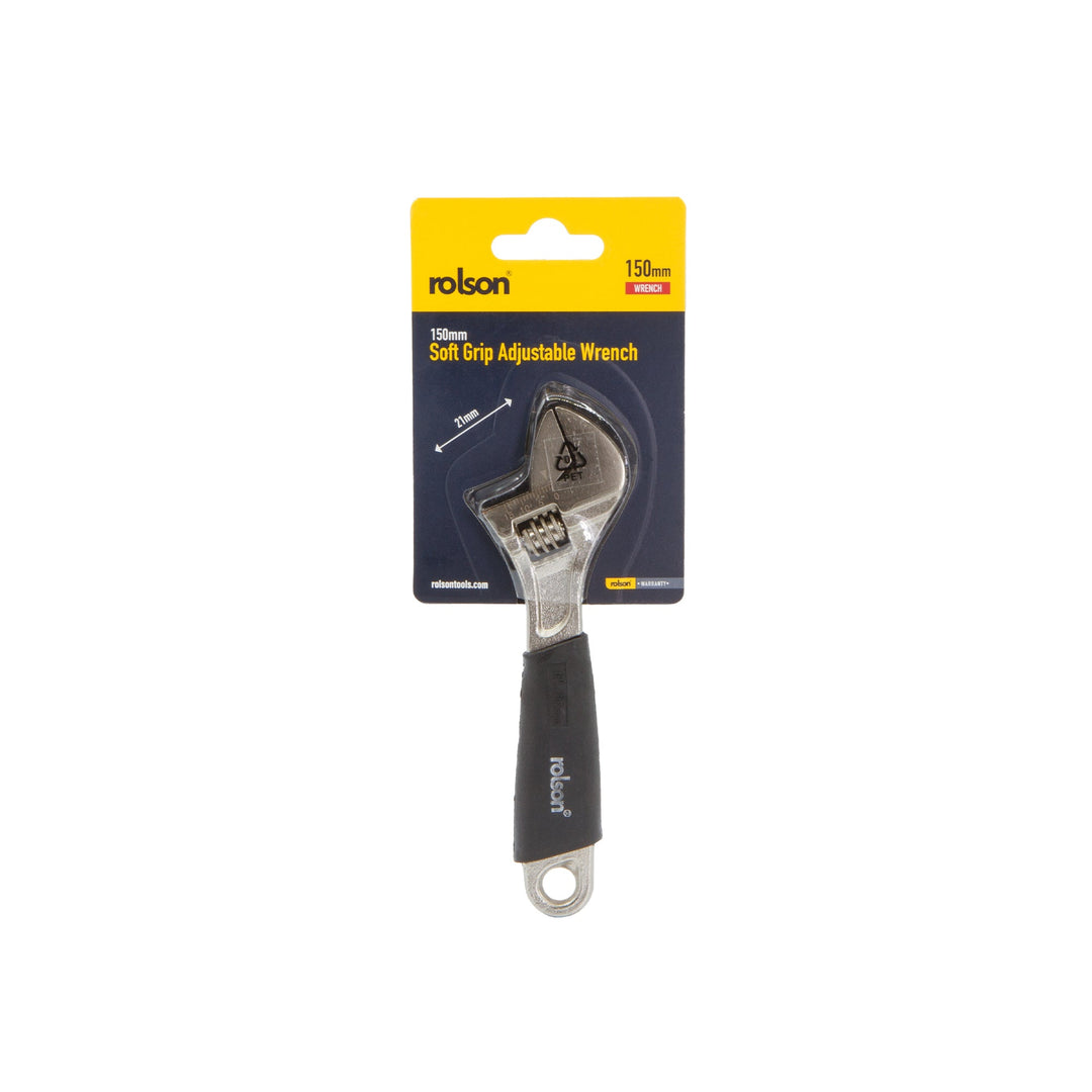 150mm Adjustable Wrench with Rubber Grip by Rolson Tools