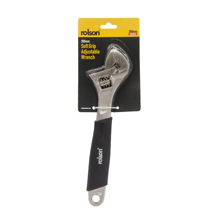 300mm Adjustable Wrench with Rubber Grip by Rolson Tools