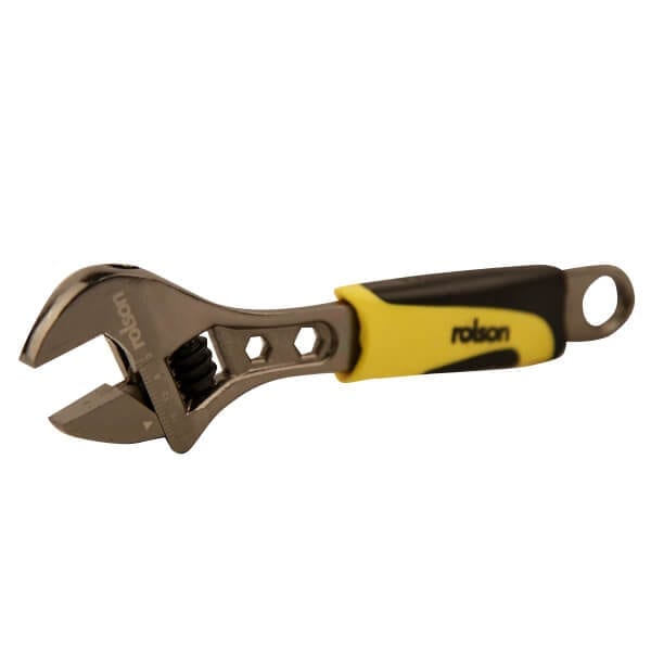 150mm Black Nickel Finish Adjustable Wrench by Rolson Tools, image 4