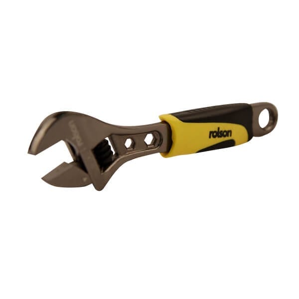 150mm Black Nickel Finish Adjustable Wrench by Rolson Tools, image 6