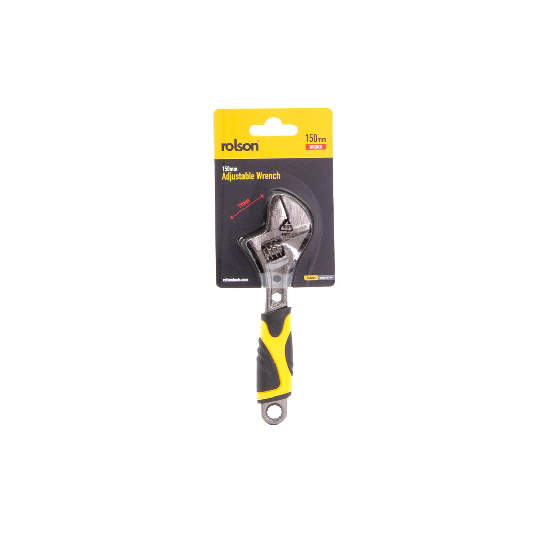 150mm Black Nickel Finish Adjustable Wrench by Rolson Tools, image 2
