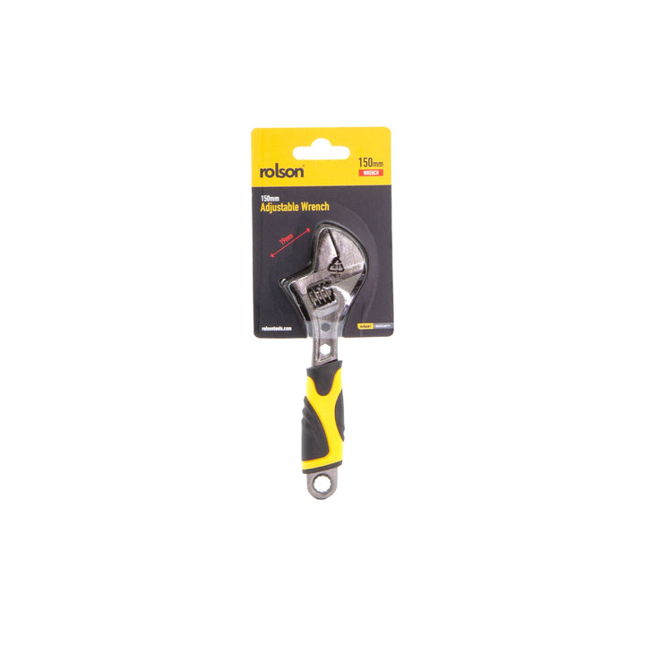 150mm Black Nickel Finish Adjustable Wrench by Rolson Tools, image 2