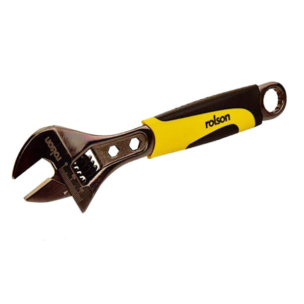 250mm Black Nickel Finish Adjustable Wrench by Rolson Tools at Klevaro