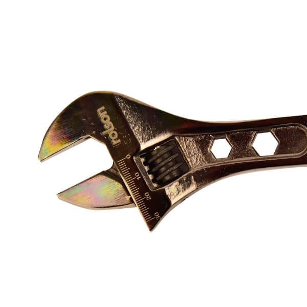 250mm Black Nickel Finish Adjustable Wrench by Rolson Tools, image 5