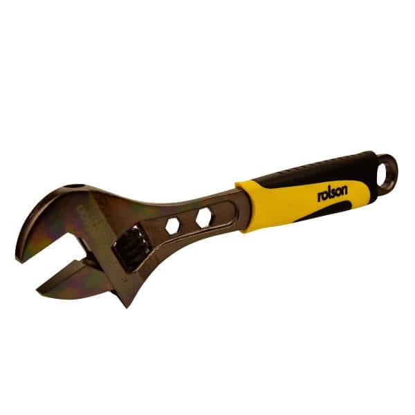 250mm Black Nickel Finish Adjustable Wrench by Rolson Tools, image 4