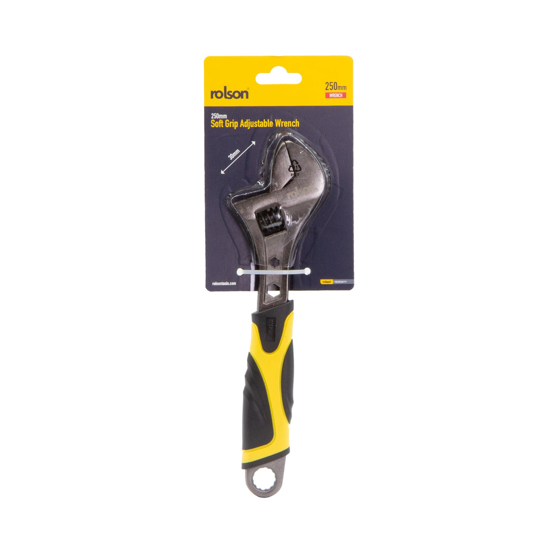 250mm Black Nickel Finish Adjustable Wrench by Rolson Tools, image 3