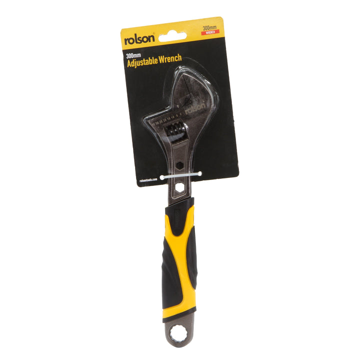 300mm Black Nickel Finish Adjustable Wrench by Rolson Tools, image 2