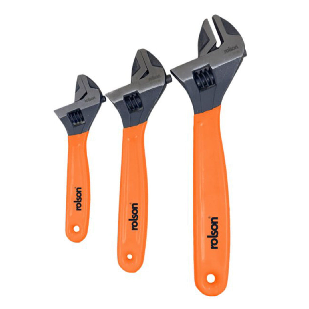 3 Piece Adjustable Wrench Set by Rolson Tools