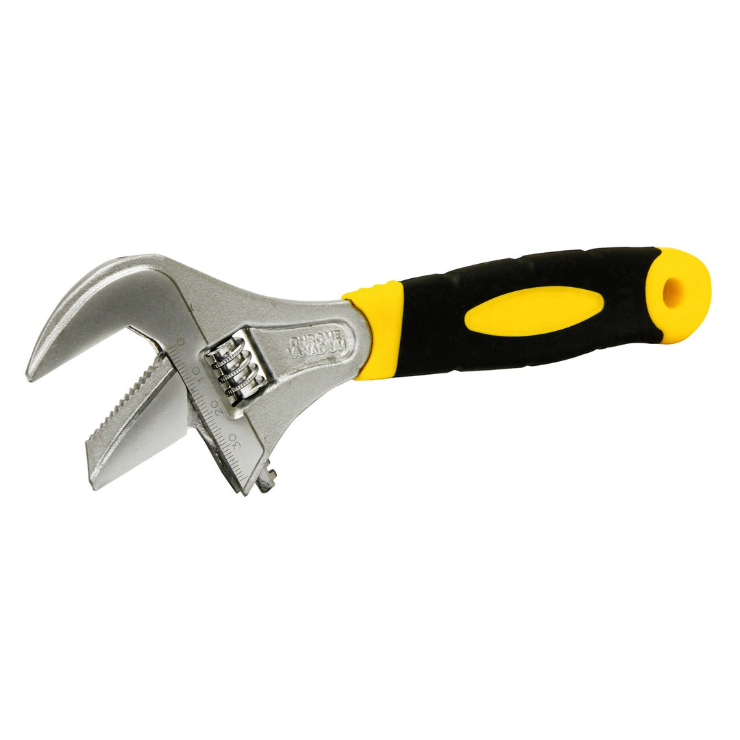 200mm 2-in-1 Extra Wide Opening Adjustable/Pipe Wrench by Rolson Tools