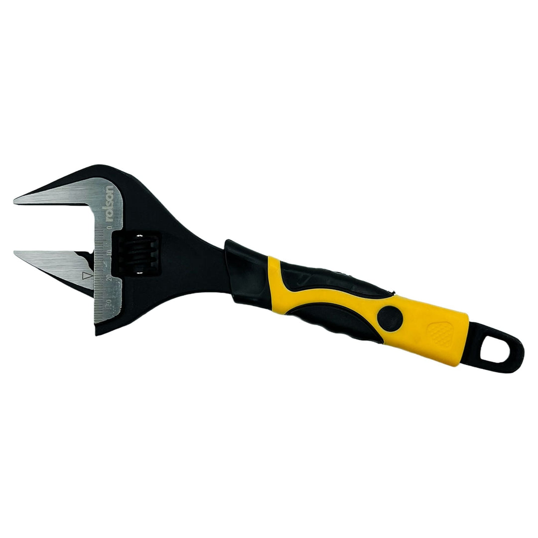 200mm Extra Wide Jaw Slimline Adjustable Wrench by Rolson Tools