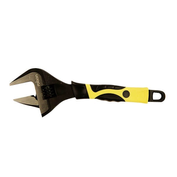 200mm Extra Wide Jaw Slimline Adjustable Wrench by Rolson Tools