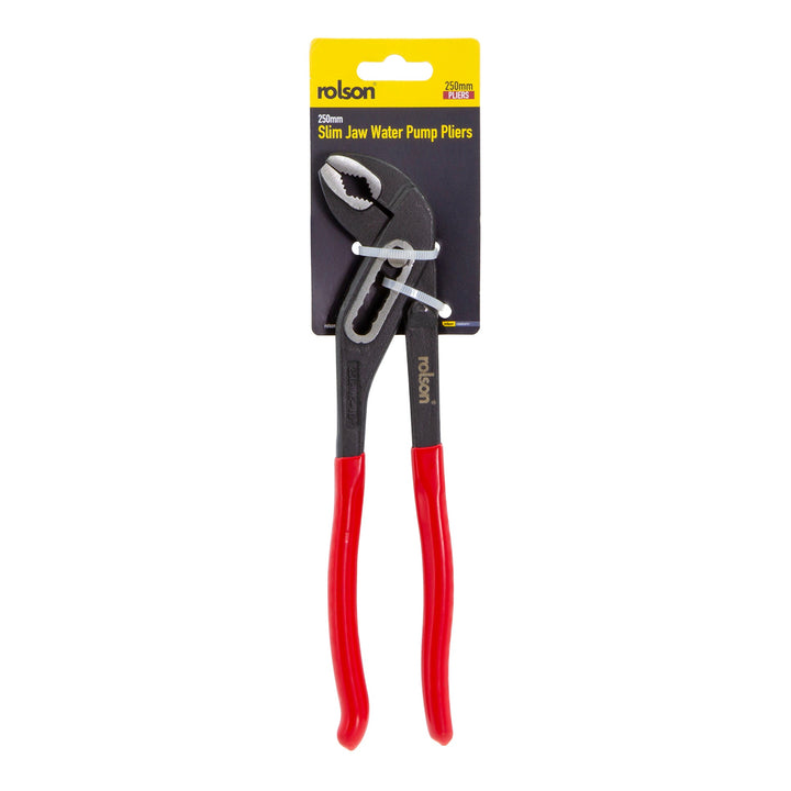 250mm Slim Jaw Water Pump Plier by Rolson Tools