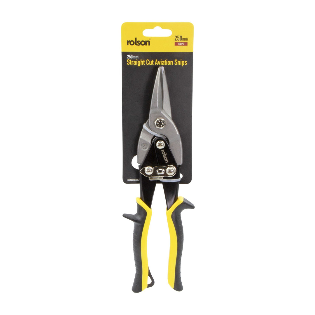 250mm Straight Cut Aviation Snips by Rolson Tools, image 2