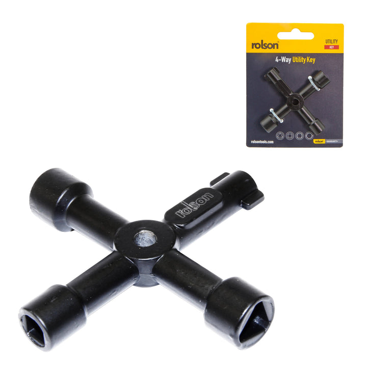4 Way Service Utility Key by Rolson Tools