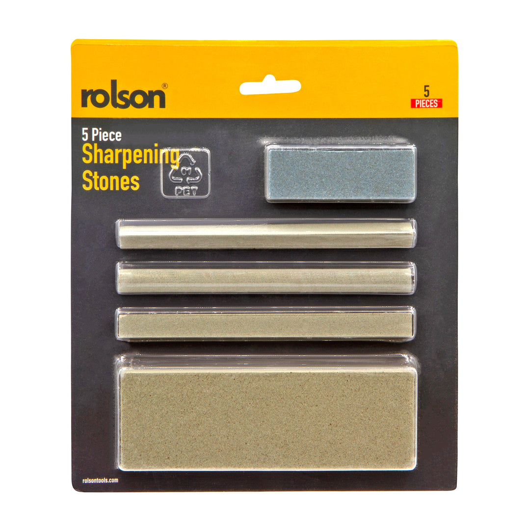 5 Piece Sharpening Stone Set by Rolson Tools
