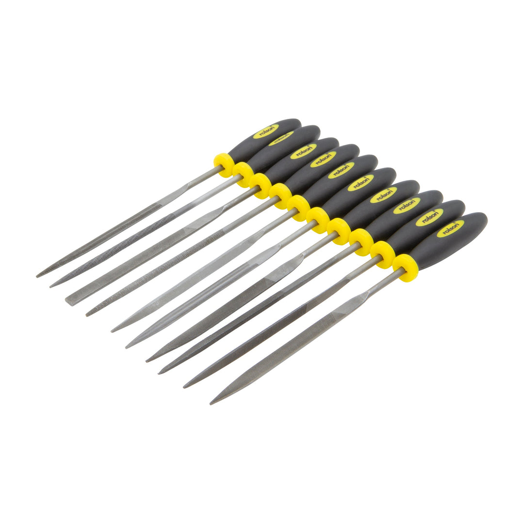 10 Piece Needle File Set by Rolson Tools