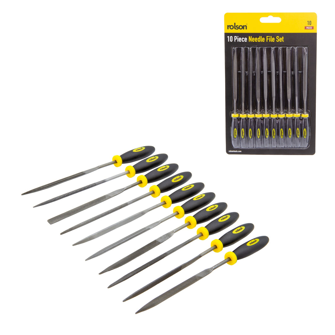 10 Piece Needle File Set by Rolson Tools