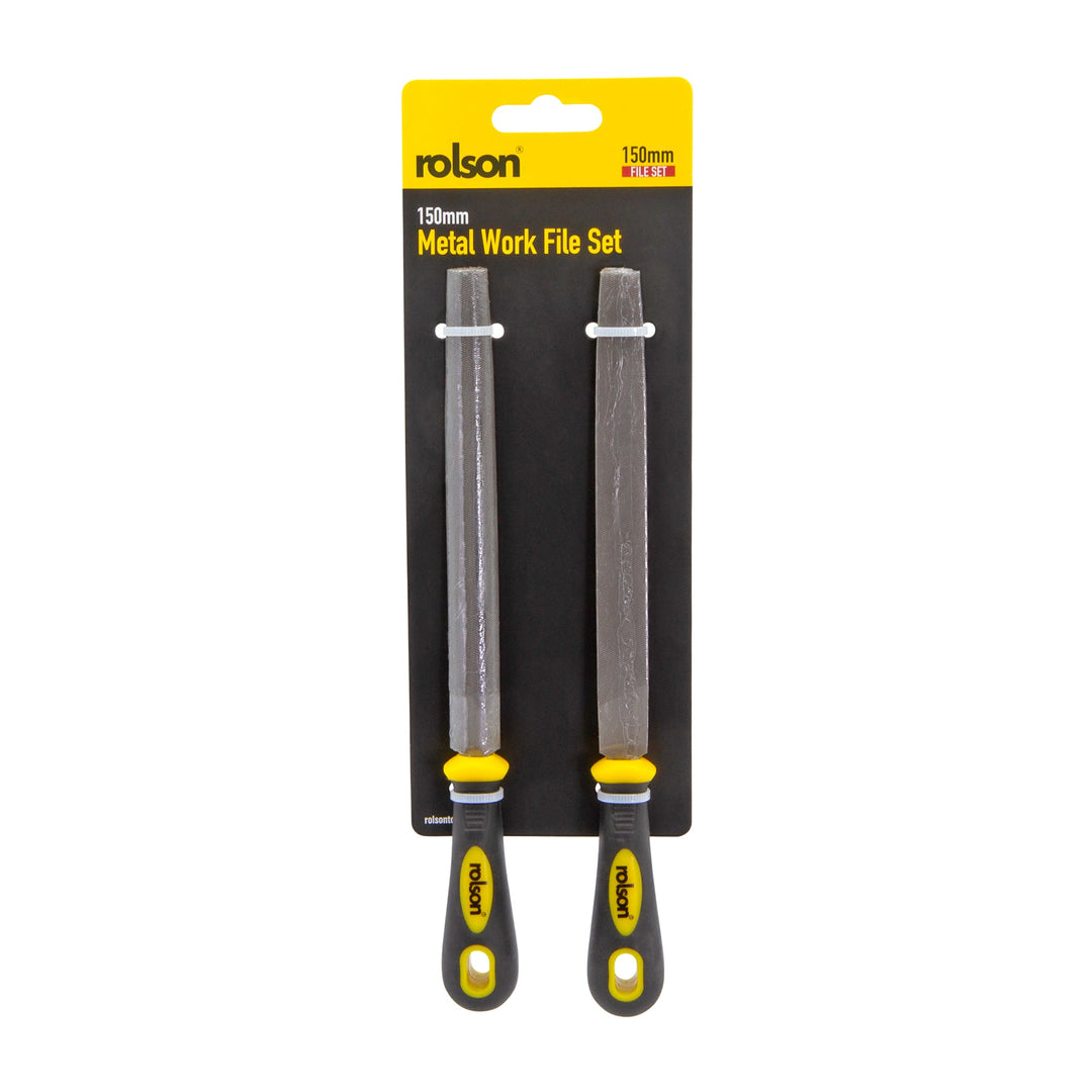 2 Piece 150mm File Set by Rolson Tools