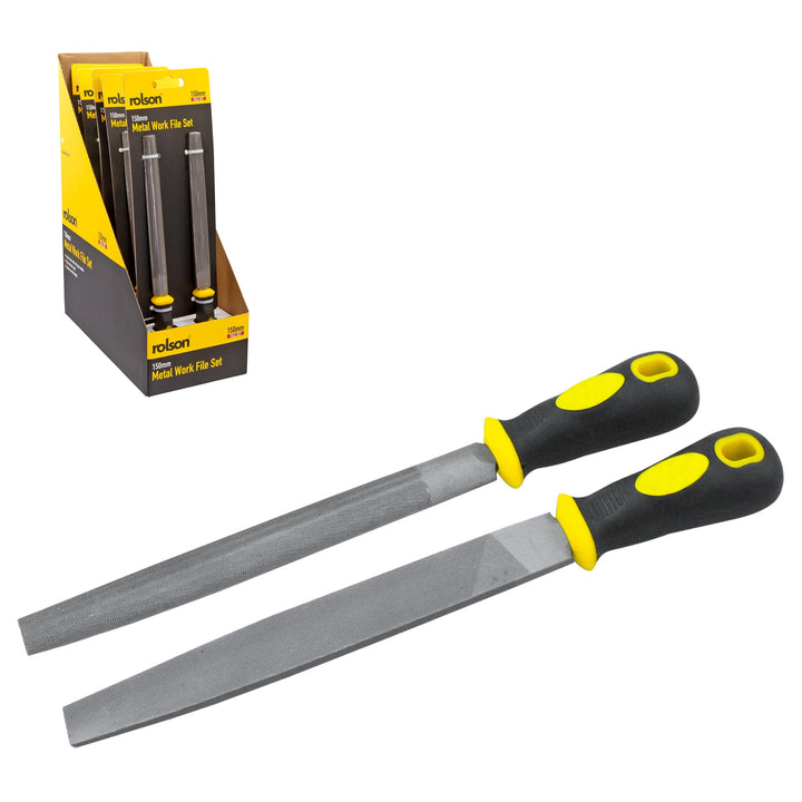 2 Piece 150mm File Set by Rolson Tools