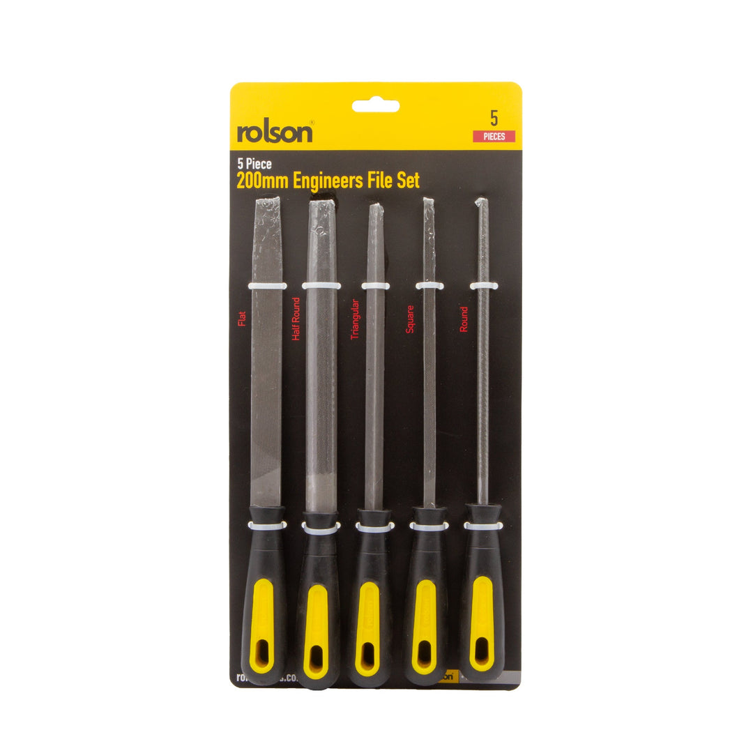 5 Piece 200mm Engineers File Set by Rolson Tools