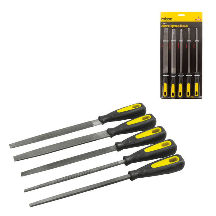 5 Piece 200mm Engineers File Set by Rolson Tools