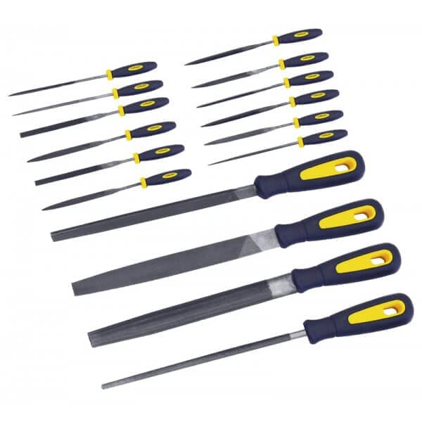 16 Piece File Set With Pouch by Rolson Tools