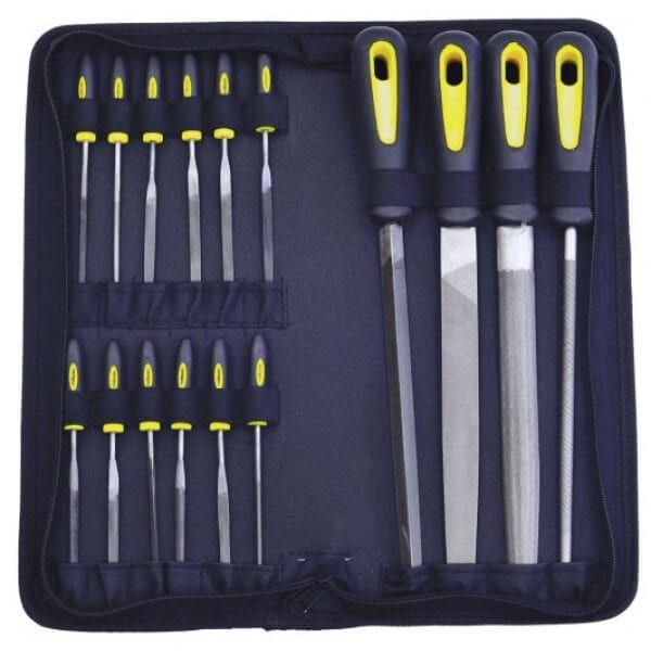 16 Piece File Set With Pouch by Rolson Tools