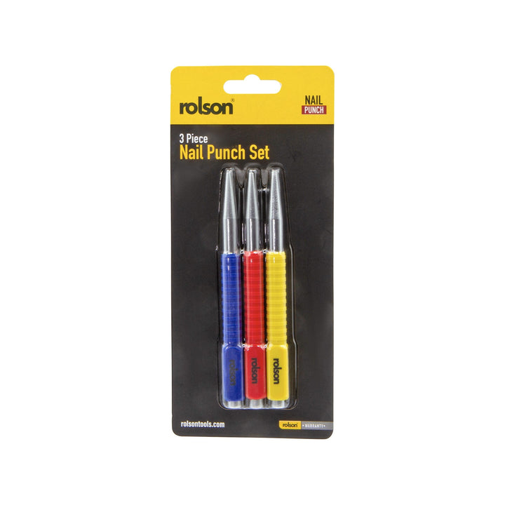 3 Piece Nail Punch Set by Rolson Tools