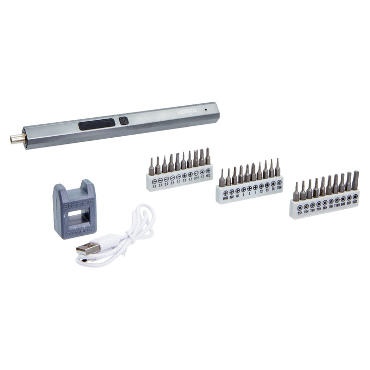 32 Piece Rechargeable Precision Screwdriver & Bit Set by Rolson Tools