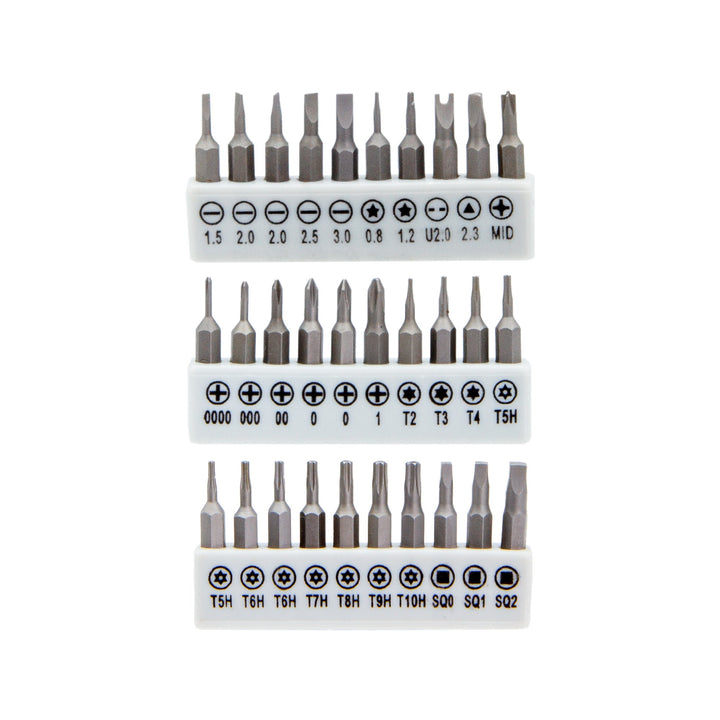32 Piece Rechargeable Precision Screwdriver & Bit Set by Rolson Tools