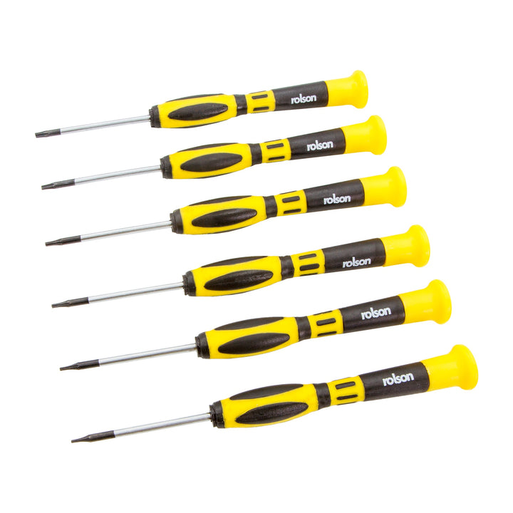 6 Piece Precision Star Screwdriver Set by Rolson Tools