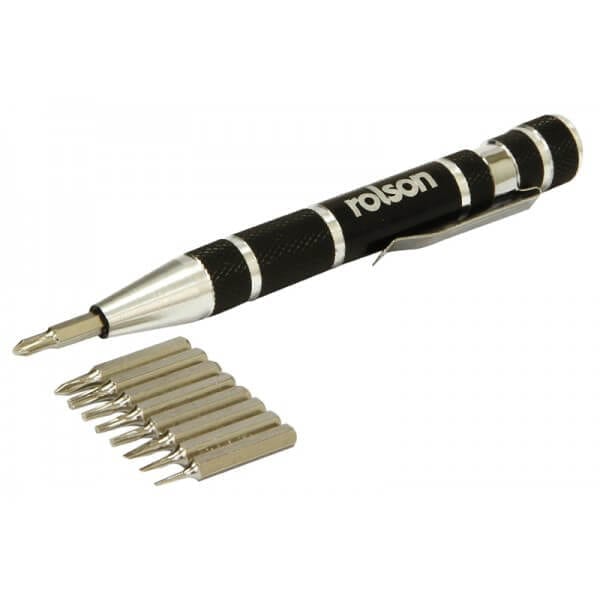 9 in 1 Precision Screwdriver Bit Set by Rolson Tools