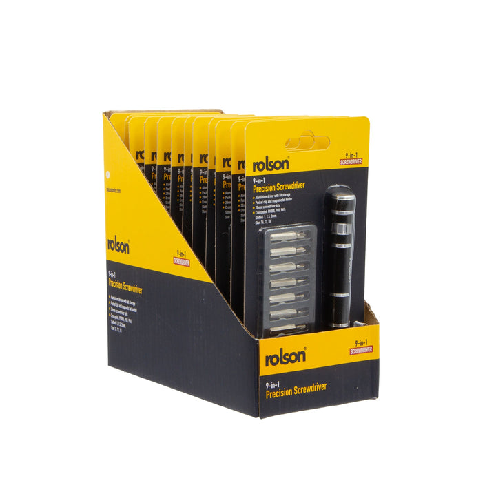 9 in 1 Precision Screwdriver Bit Set by Rolson Tools