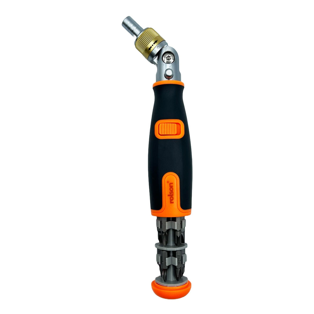 10-in-1 Flexi-Ratchet Screwdriver & Bits by Rolson Tools