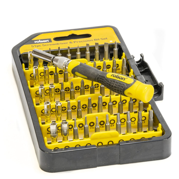 51 Piece Precision Screwdriver & Bit Set by Rolson Tools