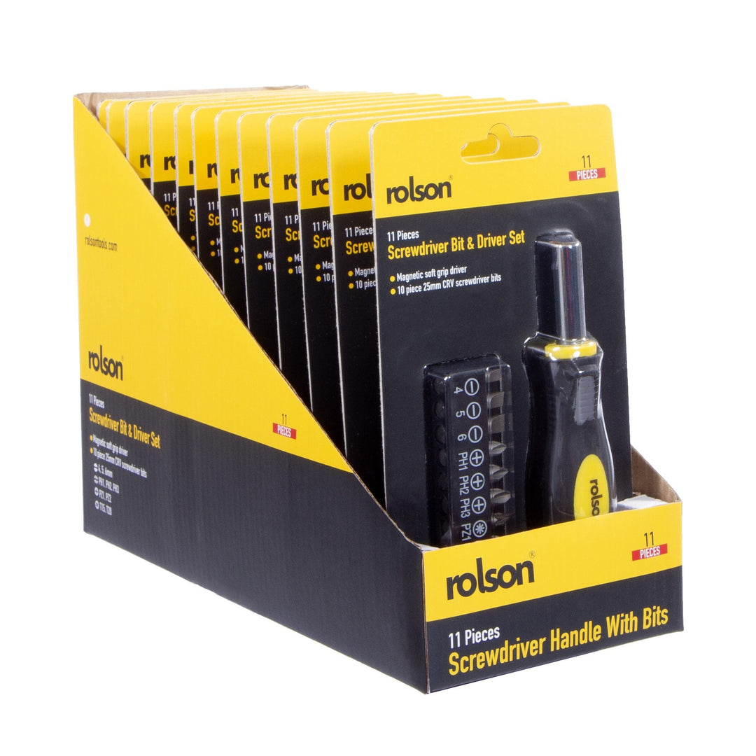 11 Piece Screwdriver Bit and Stubby Driver Set by Rolson Tools