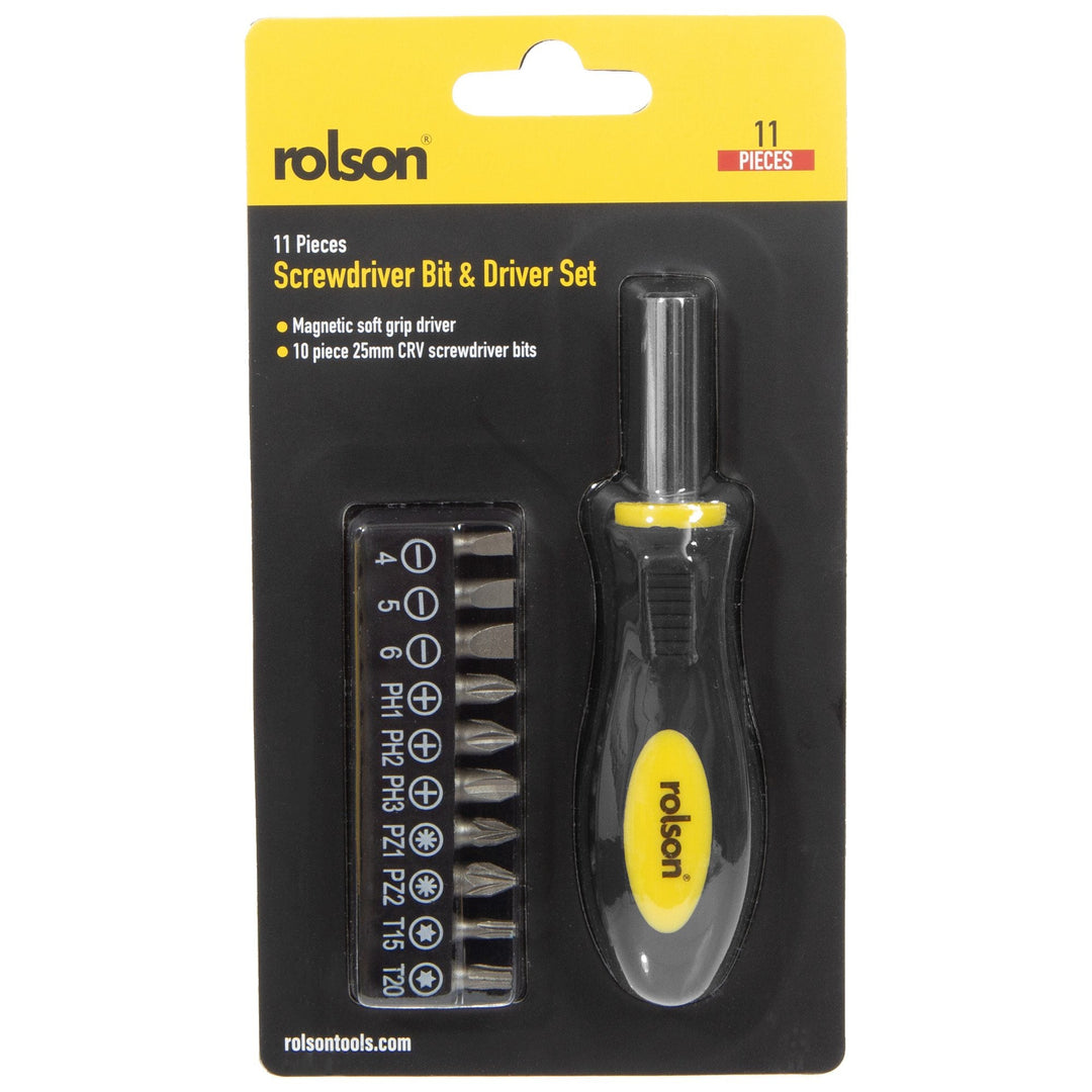 11 Piece Screwdriver Bit and Stubby Driver Set by Rolson Tools