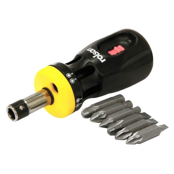 12-in-1 Stubby Ratchet Screwdriver by Rolson Tools