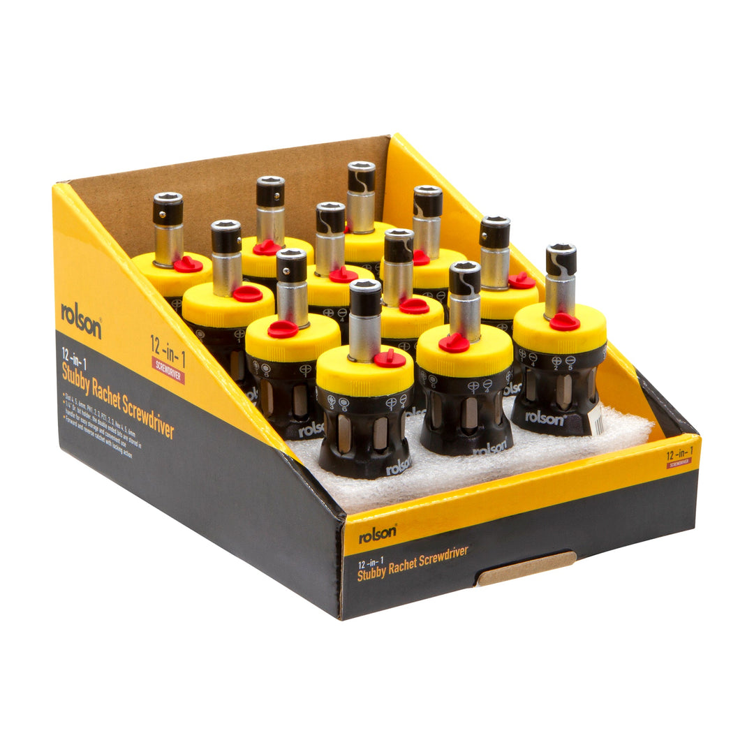 12-in-1 Stubby Ratchet Screwdriver by Rolson Tools